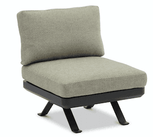 A light grey, rectangular cushion with a slightly rounded top is presented on a plain white background.